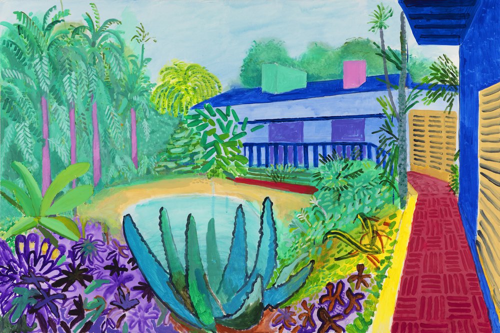 Garden, 2015. Acrylic paint on canvas. 1219 x 1828 mm. Collection of the artist © David Hockney. Photo Credit: Richard Schmidt.